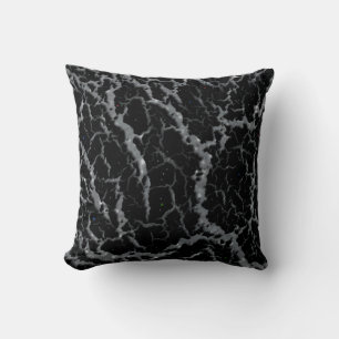 Cracked Space Lava - Glitter Silver Throw Pillow