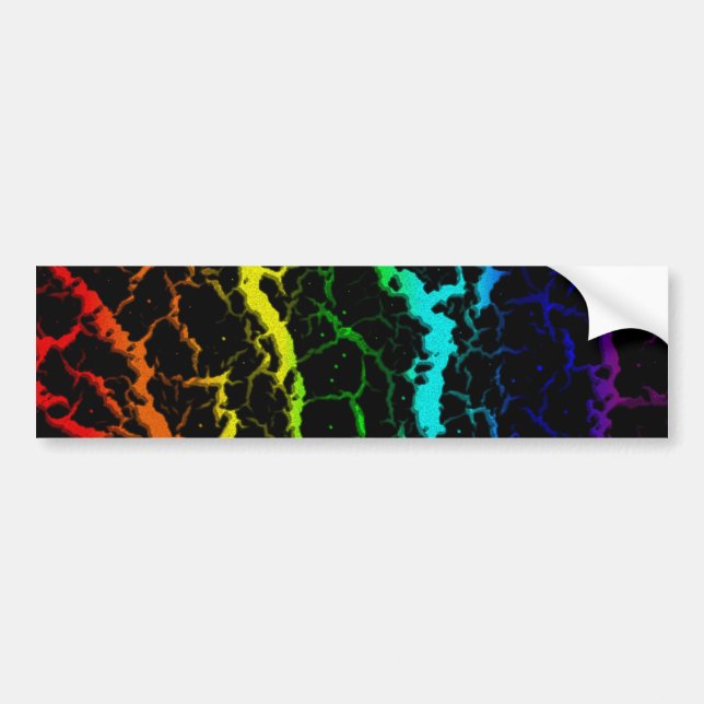 Cracked Space Lava - Light Spectrum Bumper Sticker (Front)