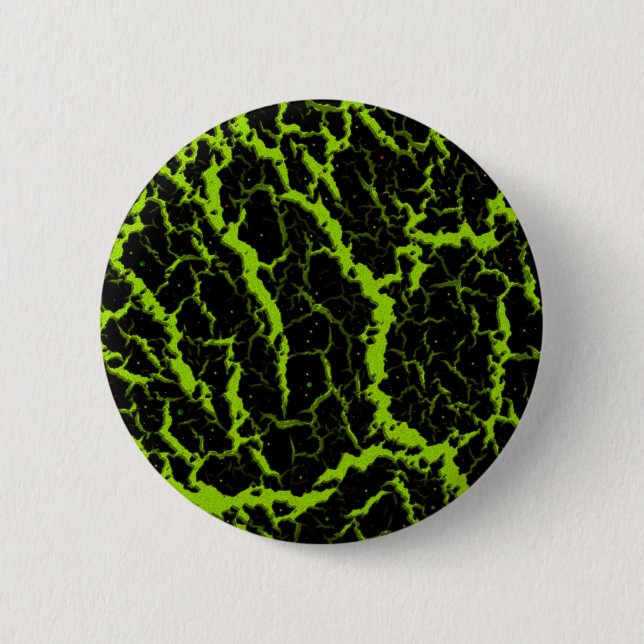 Cracked Space Lava - Lime Button (Front)