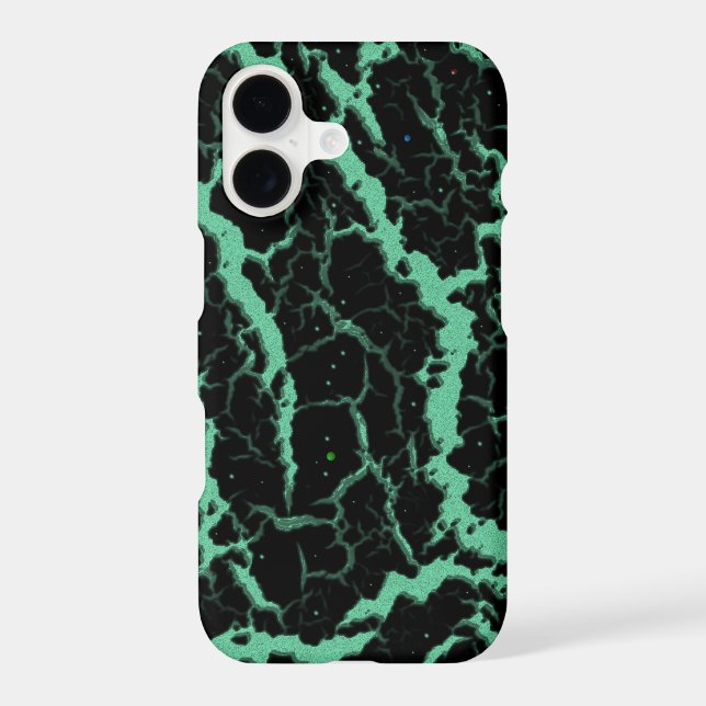 Cracked Space Lava - Mint Iphone Case (Back)