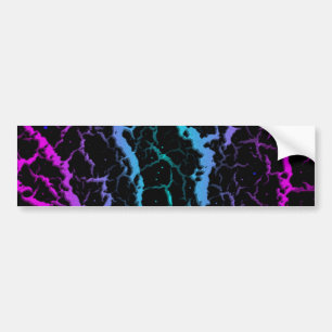 Cracked Space Lava - Pink/Cyan Bumper Sticker