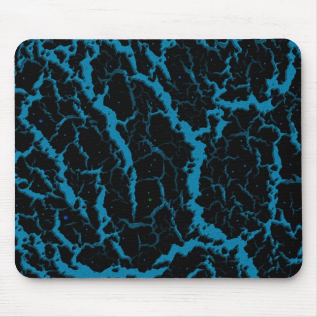 Cracked Space Lava - Sky Blue Mouse Pad (Front)