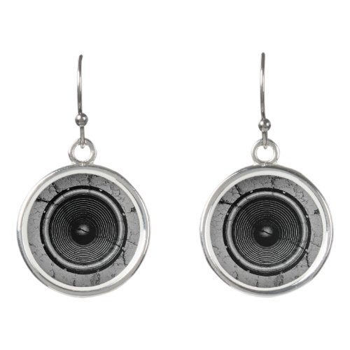 Cracked speaker earrings