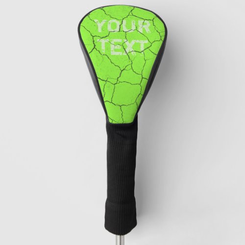 Cracked Tennis Ball Green Driver Cover Monogram