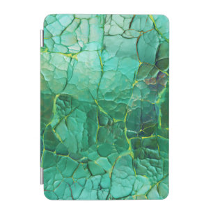 Cracked Texture in Shades of Green and Turquoise iPad Mini Cover