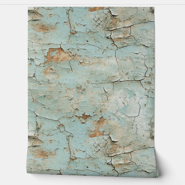 Cracked Textured Painted Stucco Wall  (Unrolling)