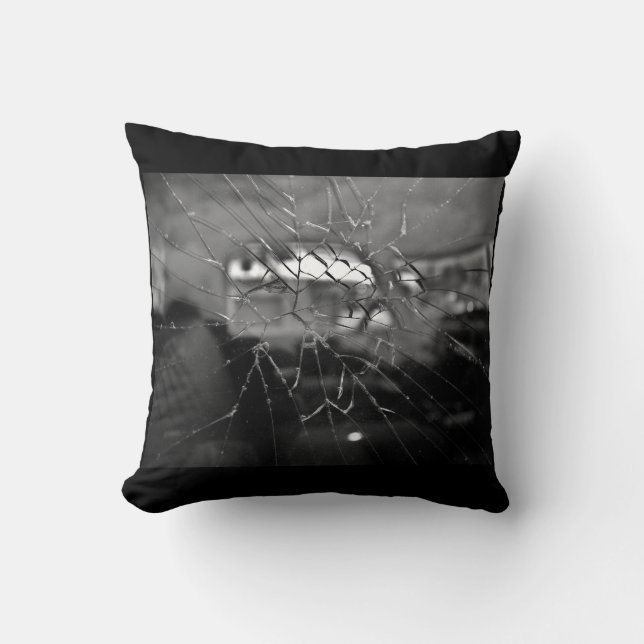 cracked throw pillow (Front)