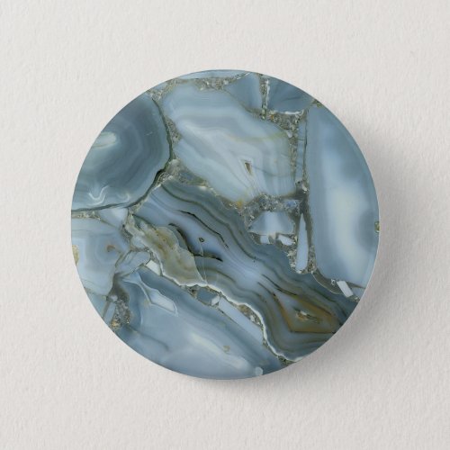 Cracked Turquoise Gray Green Blue Marble Texture Button