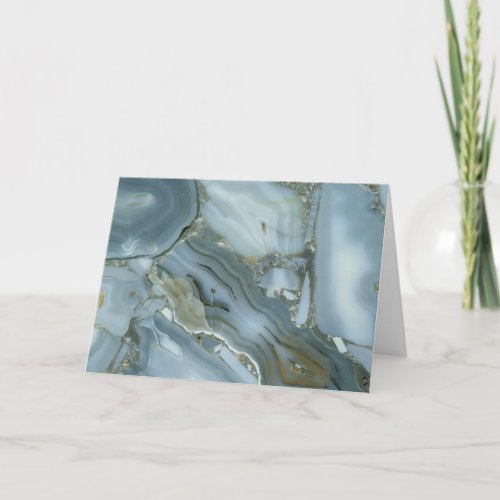 Cracked Turquoise Grey Green Blue Marble Texture Card