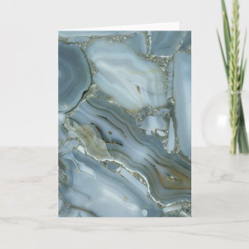 Cracked Turquoise Grey Green Blue Marble Texture Card