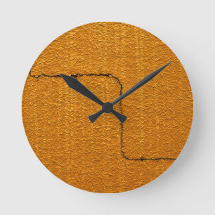 Cracked Wall Texture Round Clock