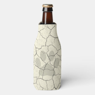 Cracked White Animal Paw Print Bottle Cooler