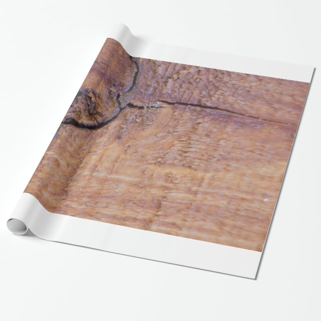 Cracked Wood Wrapping Paper (Unrolled)