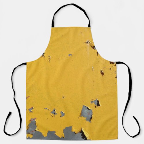 Cracked yellow metal dirty texture apron
