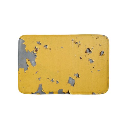 Cracked yellow metal dirty texture bath mat