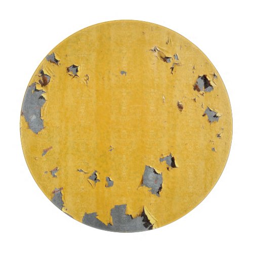 Cracked yellow metal dirty texture cutting board