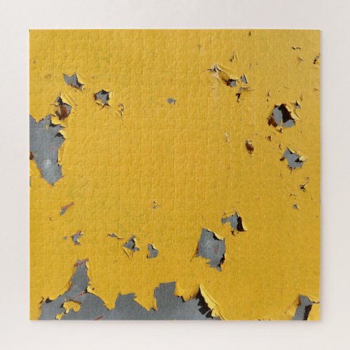 Cracked yellow metal dirty texture jigsaw puzzle