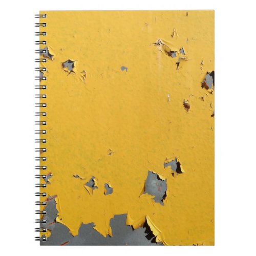 Cracked yellow metal dirty texture notebook