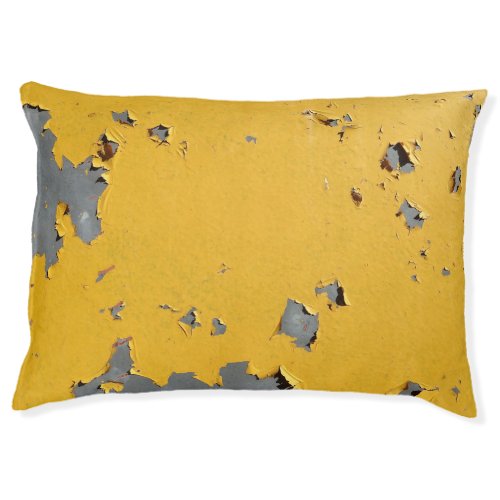Cracked yellow metal dirty texture pet bed