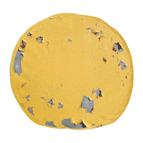 Cracked yellow metal dirty texture pouf