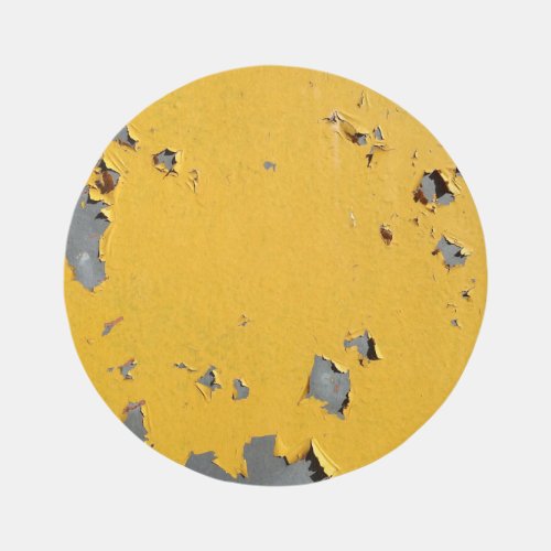Cracked yellow metal dirty texture rug