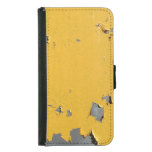 Cracked yellow metal: dirty texture. samsung galaxy s5 wallet case