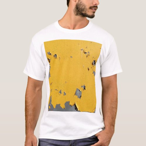 Cracked yellow metal dirty texture T_Shirt
