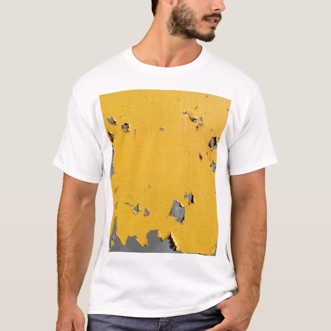 Cracked yellow metal: dirty texture. T-Shirt (Front)