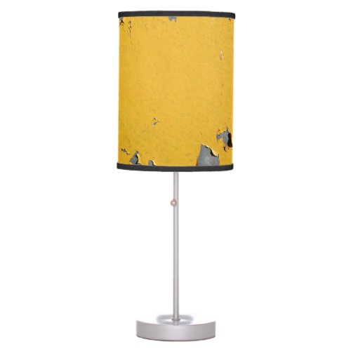 Cracked yellow metal dirty texture table lamp