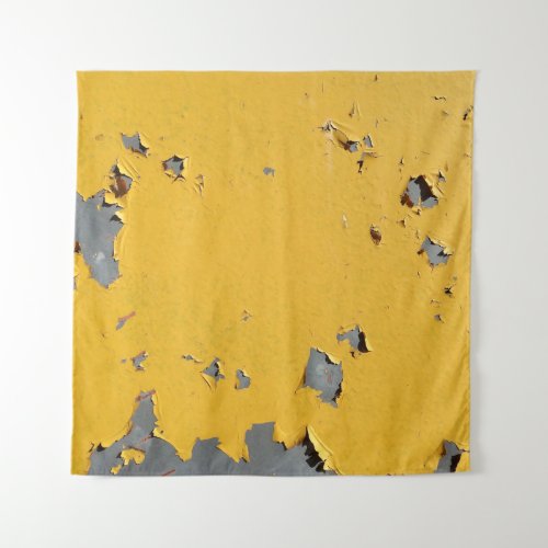 Cracked yellow metal dirty texture tapestry