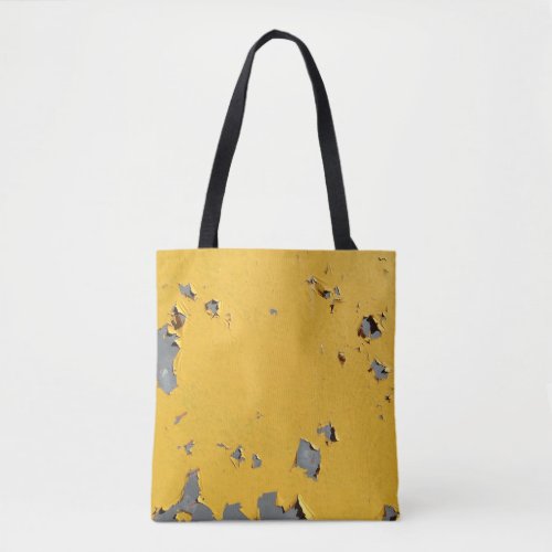 Cracked yellow metal dirty texture tote bag