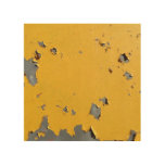 Cracked yellow metal: dirty texture. wood wall art