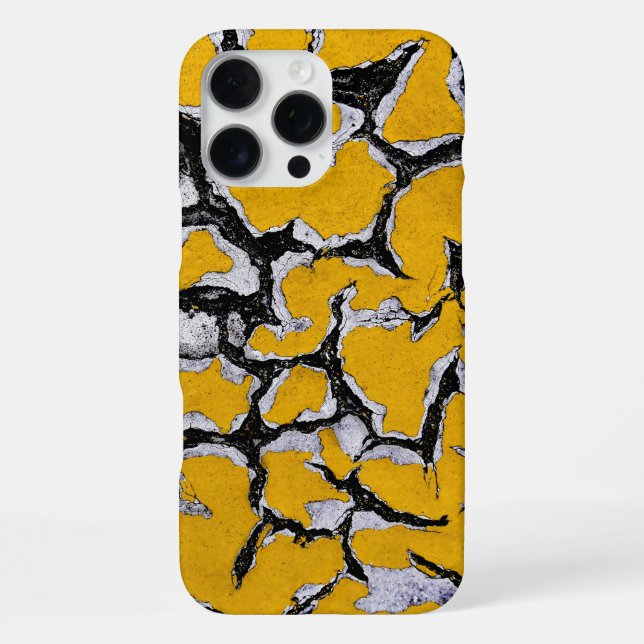 Cracked Yellow Road Paint iPhone Case (Back)