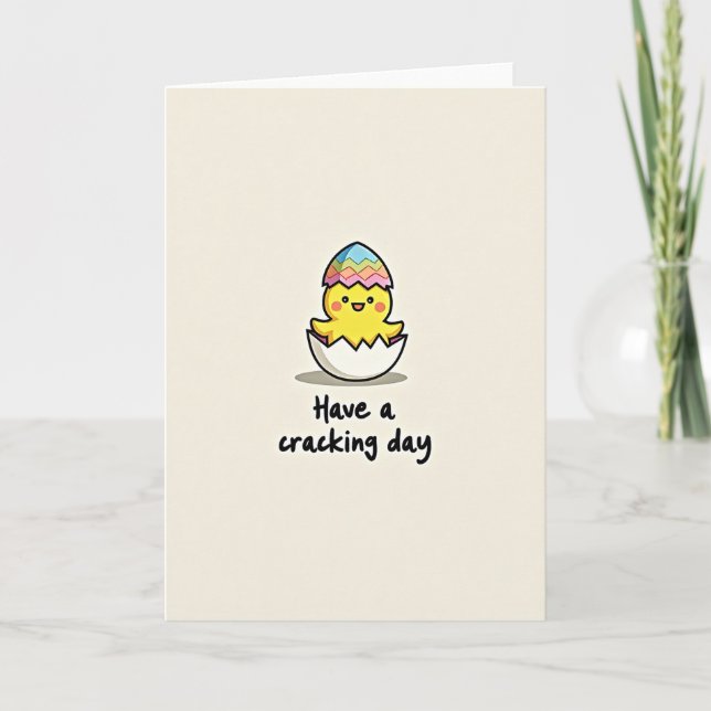 Cracking Day Chick Greeting Card (Front)