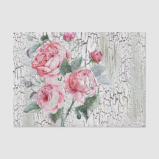Crackle and Vintage Roses Tissue Paper