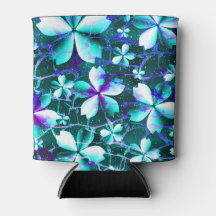 Crackle Flower Pattern Blue Purple Teal
