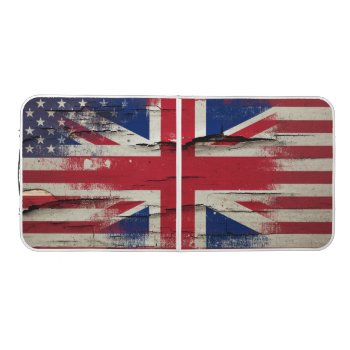 Crackle Paint | British American Flag Beer Pong Table by SnappyDressers at Zazzle