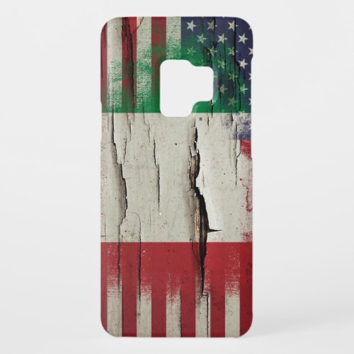 Crackle Paint  Italian American Flag Case_Mate Samsung Galaxy S9 Case