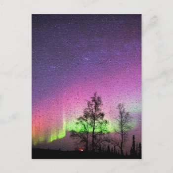 Crackle Texture Art Northern Lights Sky Alaska Postcard by Honeysuckle_Sweet at Zazzle