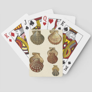 Crackled Antique Shells Poker Cards