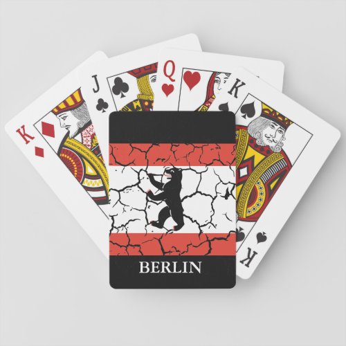 Crackled Flag of Berlin  Poker Cards