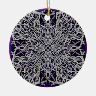 Crackled glass ceramic ornament