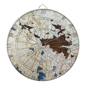 Crackled Paint Dart Board