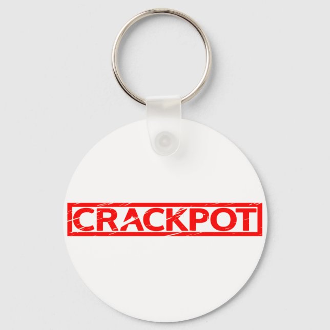 Crackpot Stamp Keychain (Front)