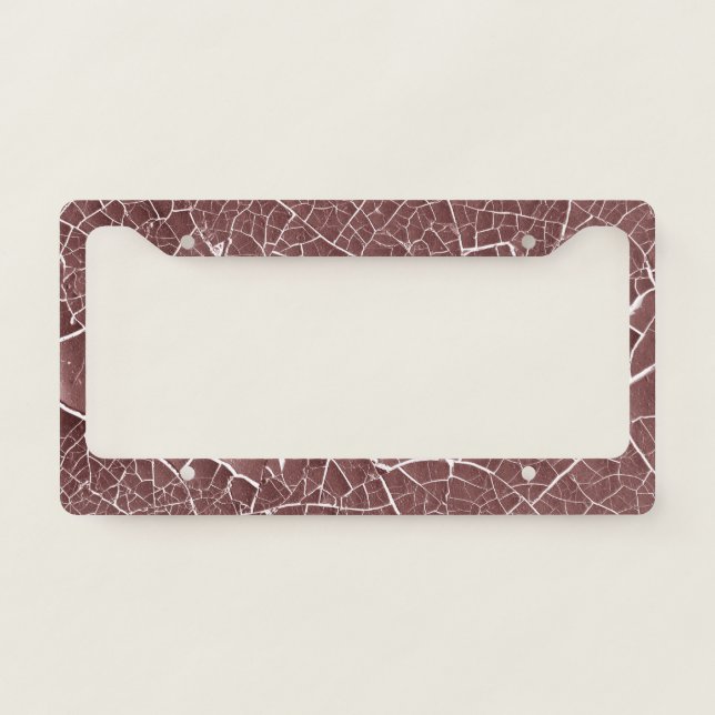 Cracks Nature Pattern License Plate Frame (Front)