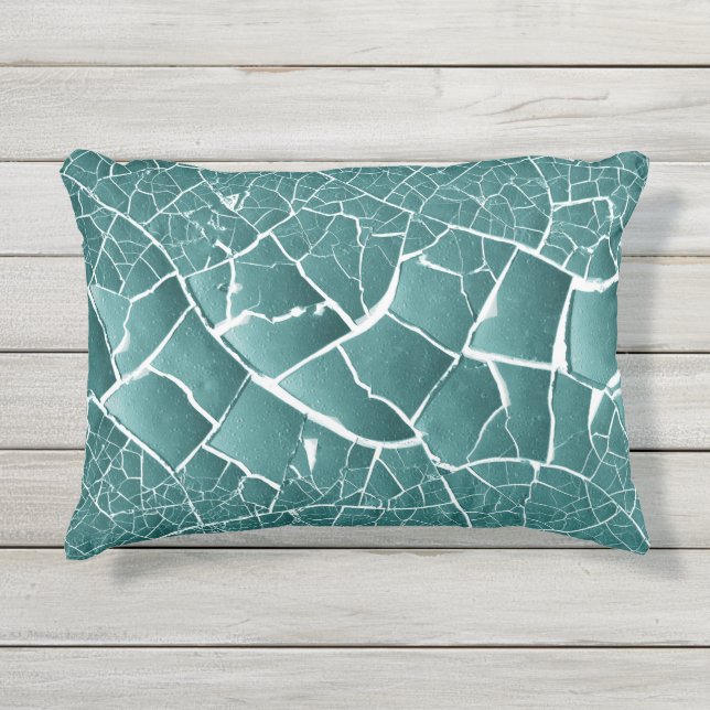 Cracks Outdoor Pillow (Front)