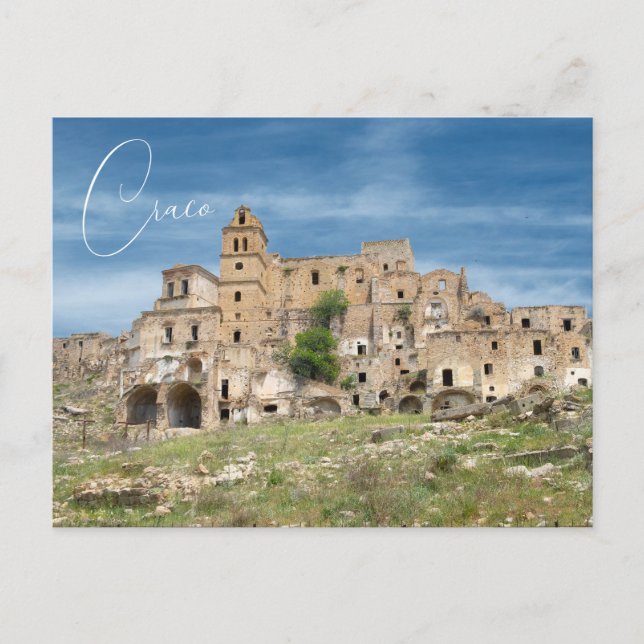 Craco Ghost Town Basilicata Italy Postcard (Front)