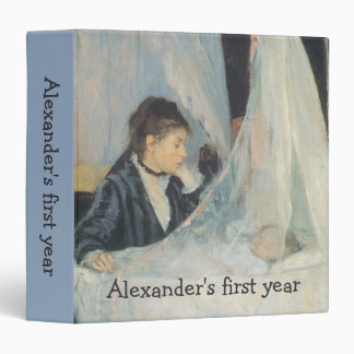 Cradle by Berthe Morisot, Vintage Impressionism 3 Ring Binder