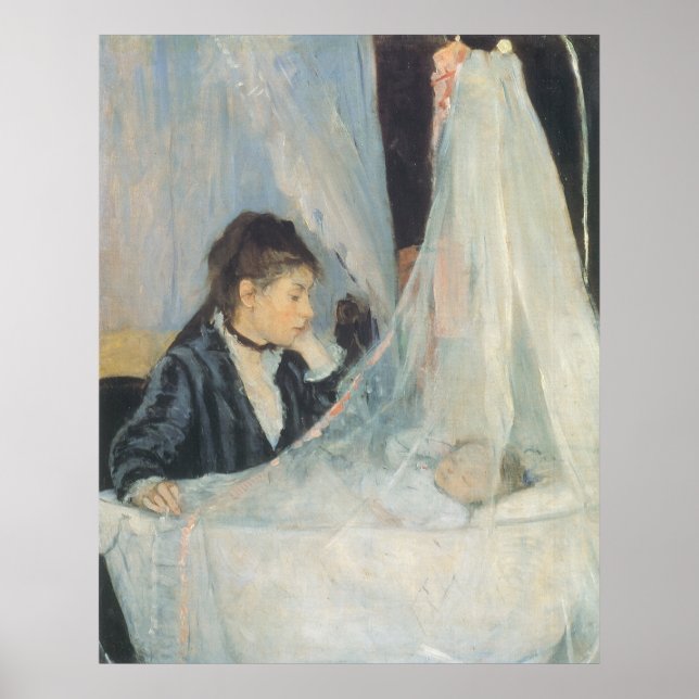 Cradle by Berthe Morisot, Vintage Impressionism Poster (Front)