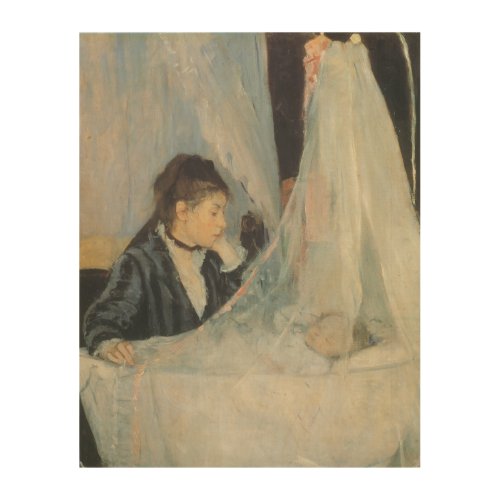 Cradle by Berthe Morisot Vintage Impressionism Wood Wall Art